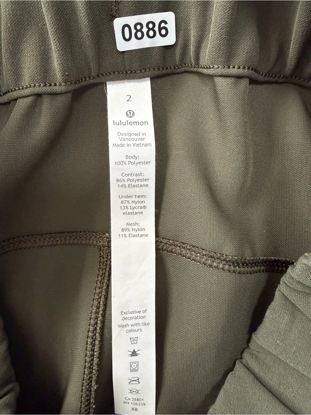 Lululemon On The Right Track Pant Olive Green Sizes‎ 2